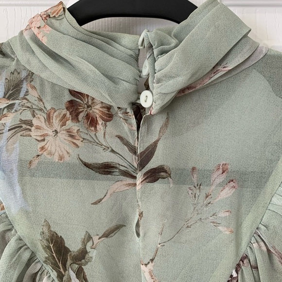 PREEN BY THORNTON BREGAZZI Original Print Ruffle Floral Blouse EUC Size - M - Picture 9 of 16